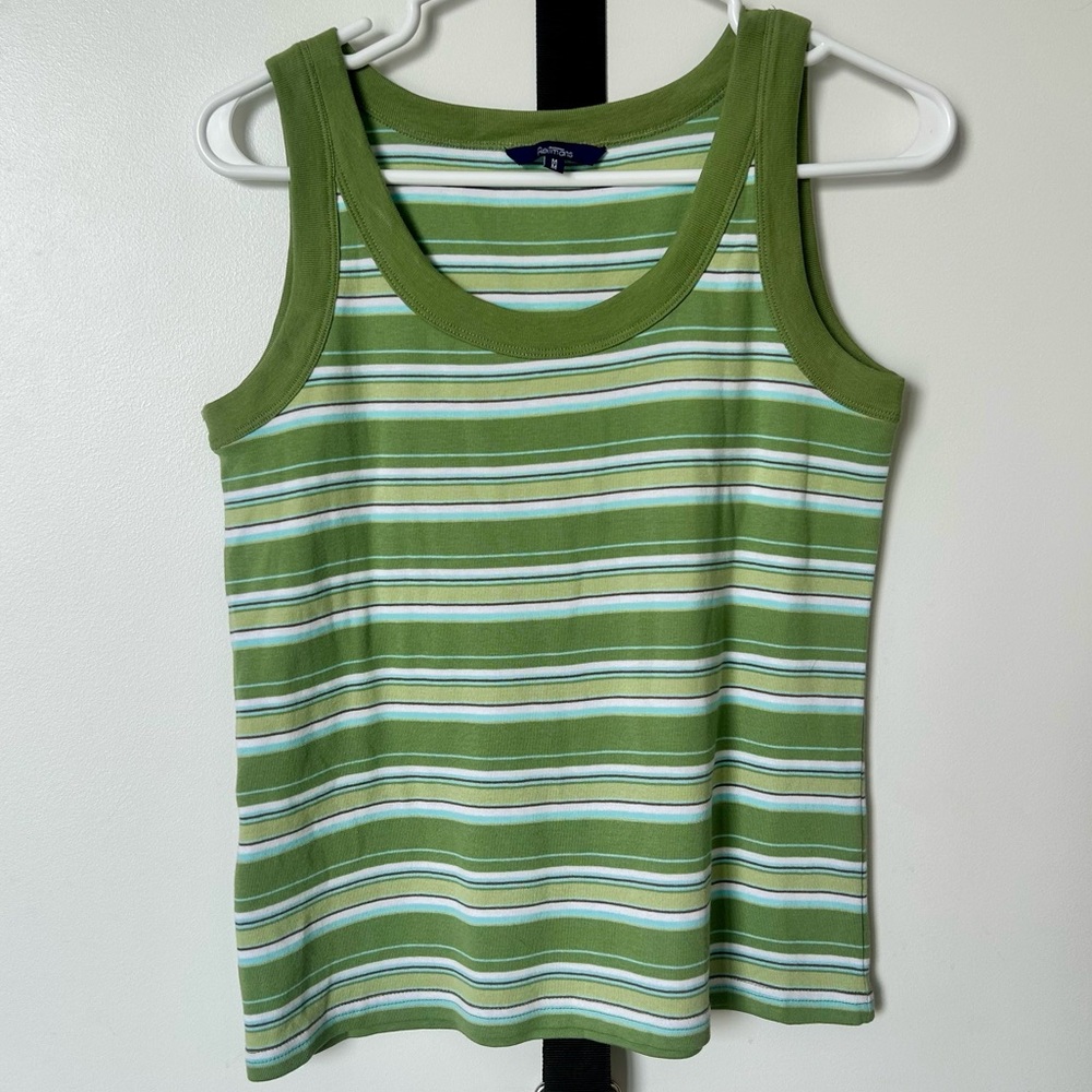 🎉2 for $15🎉 Reitmans Green Striped Tank Top